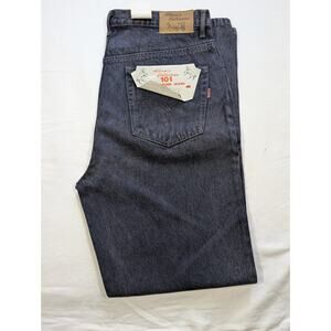 Alkam's Collection Straight Cut Denim Button Fly Blue Jeans 36x31 1/2